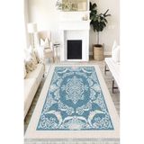 Motto Hali Klasik Cotton Şönil Kaymaz Tabanlı Yıkanabilir Antibakteriyel Dijital Baskı Klasik Halı Yolluk, KS-3006C-CTN-120X180