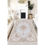 Motto Hali Klasik Cotton Şönil Kaymaz Tabanlı Yıkanabilir Antibakteriyel Dijital Baskı Klasik Halı Yolluk, KS-3014B-CTN-80X300