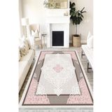 Motto Hali Klasik Cotton Şönil Kaymaz Tabanlı Yıkanabilir Antibakteriyel Dijital Baskı Klasik Halı Yolluk, KS-3018A-CTN-200X300