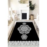 Motto Hali Klasik Cotton Şönil Kaymaz Tabanlı Yıkanabilir Antibakteriyel Dijital Baskı Klasik Halı Yolluk, KS-3021B-CTN-160X230