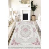 Motto Hali Klasik Cotton Şönil Kaymaz Tabanlı Yıkanabilir Antibakteriyel Dijital Baskı Klasik Halı Yolluk, KS-3050A-CTN-80X300