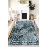 Motto Hali Klasik Cotton Şönil Kaymaz Tabanlı Yıkanabilir Antibakteriyel Dijital Baskı Klasik Halı Yolluk, KS-3083B-CTN-80X300