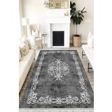 Motto Hali Klasik Cotton Şönil Kaymaz Tabanlı Yıkanabilir Antibakteriyel Dijital Baskı Klasik Halı Yolluk, KS-3105B-CTN-80X300