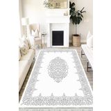 Motto Hali Klasik Cotton Şönil Kaymaz Tabanlı Yıkanabilir Antibakteriyel Dijital Baskı Klasik Halı Yolluk, KS-3109A-CTN-160X230