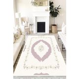 Motto Hali Klasik Cotton Şönil Kaymaz Tabanlı Yıkanabilir Antibakteriyel Dijital Baskı Klasik Halı Yolluk, ME-3003B-CTN-200X300