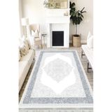 Motto Hali Klasik Cotton Şönil Kaymaz Tabanlı Yıkanabilir Dijital Baskı Klasik Halı Yolluk, KS-3020B-CTN-80X150