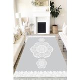 Motto Hali Klasik Perla Soft Kaymaz Tabanlı Yıkanabilir Antibakteriyel Dijital Baskı Klasik Halı Yolluk, KS-3021A-PRL-80X300