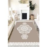 Motto Hali Klasik Perla Soft Kaymaz Tabanlı Yıkanabilir Antibakteriyel Dijital Baskı Klasik Halı Yolluk, KS-3021G-PRL-160X230
