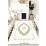 Motto Hali Klasik Perla Soft Kaymaz Tabanlı Yıkanabilir Antibakteriyel Dijital Baskı Klasik Halı Yolluk, MF-3003C-PRL-80X300