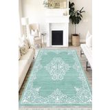 Motto Hali Klasik Punto Kaymaz Dot Tabanlı Yıkanabilir Antibakteriyel Dijital Baskı Klasik Halı Yolluk, KS-3004C-PNT-200X300