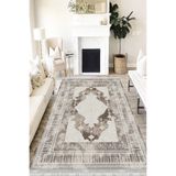 Motto Hali Klasik Verona Kaymaz Deri Tabanlı Yıkanabilir Antibakteriyel Dijital Baskı Klasik Halı Yolluk, KS-3001G-VRN-120X180