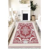 Motto Hali Klasik Verona Kaymaz Deri Tabanlı Yıkanabilir Antibakteriyel Dijital Baskı Klasik Halı Yolluk, KS-3006B-VRN-80X300