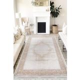 Motto Hali Klasik Verona Kaymaz Deri Tabanlı Yıkanabilir Antibakteriyel Dijital Baskı Klasik Halı Yolluk, KS-3007A-VRN-160X230