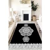 Motto Hali Klasik Verona Kaymaz Deri Tabanlı Yıkanabilir Antibakteriyel Dijital Baskı Klasik Halı Yolluk, KS-3021B-VRN-200X300