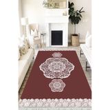 Motto Hali Klasik Verona Kaymaz Deri Tabanlı Yıkanabilir Antibakteriyel Dijital Baskı Klasik Halı Yolluk, KS-3021C-VRN-160X230