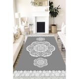 Motto Hali Klasik Verona Kaymaz Deri Tabanlı Yıkanabilir Antibakteriyel Dijital Baskı Klasik Halı Yolluk, KS-3021E-VRN-120X180
