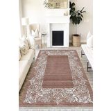 Motto Hali Klasik Verona Kaymaz Deri Tabanlı Yıkanabilir Antibakteriyel Dijital Baskı Klasik Halı Yolluk, KS-3074A-VRN-80X350