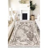 Motto Hali Klasik Verona Kaymaz Deri Tabanlı Yıkanabilir Antibakteriyel Dijital Baskı Klasik Halı Yolluk, KS-3101B-VRN-120X180