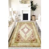 Motto Hali Klasik Verona Kaymaz Deri Tabanlı Yıkanabilir Antibakteriyel Dijital Baskı Klasik Halı Yolluk, KS-3123B-VRN-200X300