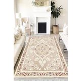 Motto Hali Klasik Westa Kaymaz Tabanlı Yıkanabilir Antibakteriyel Dijital Baskı Klasik Halı Kilim, KS-3011B-WST-100X200