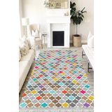 Motto Hali Modern Cotton Şönil Kaymaz Tabanlı Yıkanabilir Antibakteriyel Dijital Baskı Modern Halı Yolluk, MD-0001A-CTN-120X180