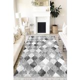 Motto Hali Modern Cotton Şönil Kaymaz Tabanlı Yıkanabilir Antibakteriyel Dijital Baskı Modern Halı Yolluk, MD-0004A-CTN-100X200