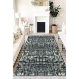 Motto Hali Modern Cotton Şönil Kaymaz Tabanlı Yıkanabilir Antibakteriyel Dijital Baskı Modern Halı Yolluk, MD-0029C-CTN-80X300
