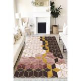 Motto Hali Modern Cotton Şönil Kaymaz Tabanlı Yıkanabilir Antibakteriyel Dijital Baskı Modern Halı Yolluk, MD-0033H-CTN-120X180