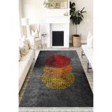 Motto Hali Modern Cotton Şönil Kaymaz Tabanlı Yıkanabilir Antibakteriyel Dijital Baskı Modern Halı Yolluk, MD-0040B-CTN-120X180