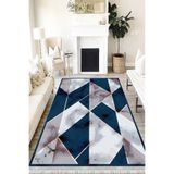 Motto Hali Modern Cotton Şönil Kaymaz Tabanlı Yıkanabilir Antibakteriyel Dijital Baskı Modern Halı Yolluk, MD-0045A-CTN-100X200