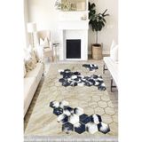 Motto Hali Modern Punto Kaymaz Dot Tabanlı Yıkanabilir Antibakteriyel Dijital Baskı Modern Halı Yolluk, MD-0035A-PNT-200X300