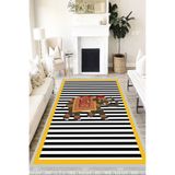 Motto Hali Modern Punto Kaymaz Dot Tabanlı Yıkanabilir Antibakteriyel Dijital Baskı Modern Halı Yolluk, MD-0039A-PNT-80X300