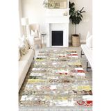 Motto Hali Modern Verona Kaymaz Deri Tabanlı Yıkanabilir Antibakteriyel Dijital Baskı Modern Halı Yolluk, MD-0009H-VRN-200X300