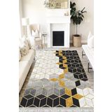 Motto Hali Modern Verona Kaymaz Deri Tabanlı Yıkanabilir Antibakteriyel Dijital Baskı Modern Halı Yolluk, MD-0033C-VRN-120X180