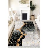 Motto Hali Modern Verona Kaymaz Deri Tabanlı Yıkanabilir Antibakteriyel Dijital Baskı Modern Halı Yolluk, MD-0033I-VRN-80X300