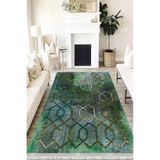 Motto Hali Modern Verona Kaymaz Deri Tabanlı Yıkanabilir Dijital Baskı Modern Halı Yolluk, MD-0041D-VRN-100X200
