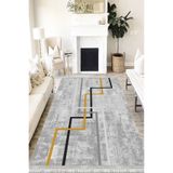 Motto Hali Modern Westa Kaymaz Tabanlı Yıkanabilir Antibakteriyel Dijital Baskı Modern Halı Kilim, MD-0048A-WST-100X200