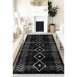 Motto Hali Otantik Bambu Kumaş Perla Soft Kaymaz Tabanlı Yıkanabilir Antibakteriyel Dijital Baskı Halı Yolluk, OTN-4104B-PRL-80X300