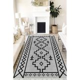 Motto Hali Otantik Bambu Kumaş Perla Soft Kaymaz Tabanlı Yıkanabilir Antibakteriyel Dijital Baskı Halı Yolluk, OTN-4203B-PRL-50X80