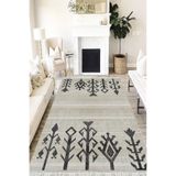 Motto Hali Otantik Bambu Kumaş Perla Soft Kaymaz Tabanlı Yıkanabilir Antibakteriyel Dijital Baskı Halı Yolluk, OTN-4212C-PRL-80X200
