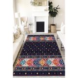 Motto Hali Otantik Cotton Şönil Kaymaz Tabanlı Yıkanabilir Antibakteriyel Dijital Baskı Halı Yolluk, OTN-4151B-CTN-80X300