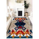 Motto Hali Otantik Cotton Şönil Kaymaz Tabanlı Yıkanabilir Antibakteriyel Dijital Baskı Halı Yolluk, OTN-4214A-CTN-160X230