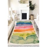 Motto Hali Pastel Punto Kaymaz Dot Tabanlı Yıkanabilir Antibakteriyel Dijital Baskı Pastel Halı Yolluk, PS-6003A-PNT-200X300