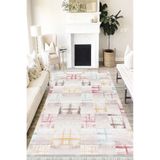 Motto Hali Pastel Punto Kaymaz Dot Tabanlı Yıkanabilir Antibakteriyel Dijital Baskı Pastel Halı Yolluk, PS-6077A-PNT-160X230