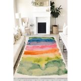 Motto Hali Pastel Verona Kaymaz Deri Tabanlı Yıkanabilir Antibakteriyel Dijital Baskı Pastel Halı Yolluk, PS-6003A-VRN-80X300