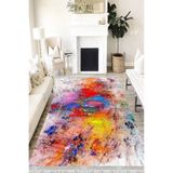 Motto Hali Pastel Verona Kaymaz Deri Tabanlı Yıkanabilir Antibakteriyel Dijital Baskı Pastel Halı Yolluk, PS-6007A-VRN-120X180