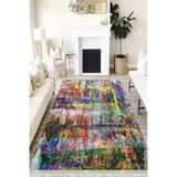 Motto Hali Pastel Verona Kaymaz Deri Tabanlı Yıkanabilir Antibakteriyel Dijital Baskı Pastel Halı Yolluk, PS-6038A-VRN-120X180