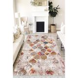Motto Hali Pastel Verona Kaymaz Deri Tabanlı Yıkanabilir Antibakteriyel Dijital Baskı Pastel Halı Yolluk, PS-6076A-VRN-200X300