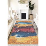 Motto Hali Pastel Westa Kaymaz Tabanlı Yıkanabilir Antibakteriyel Dijital Baskı Pastel Halı Kilim, PS-6004A-WST-100X200