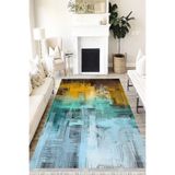 Motto Hali Pastel Westa Kaymaz Tabanlı Yıkanabilir Antibakteriyel Dijital Baskı Pastel Halı Kilim, PS-6023A-WST-100X200